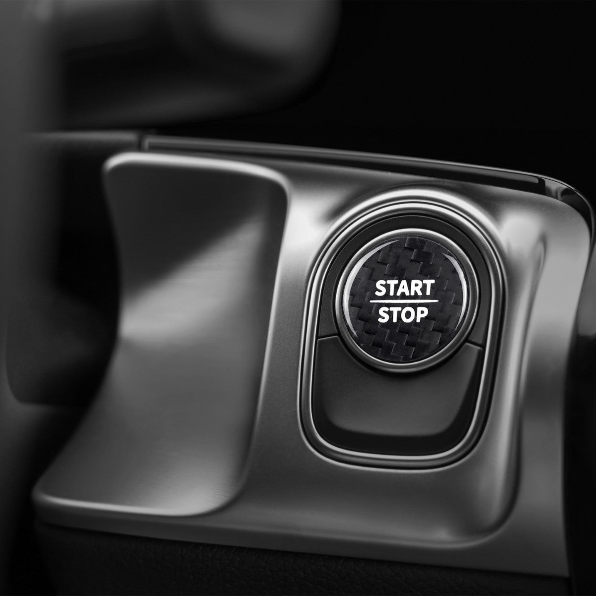 Real Carbon Fiber Ignition Push-Start Button Trim for Mercedes-Benz EQA (2025)