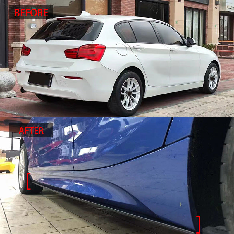 MT Sport Sport Side Skirts for BMW 1 Series F20 (2013 - 2019), Glossy Black