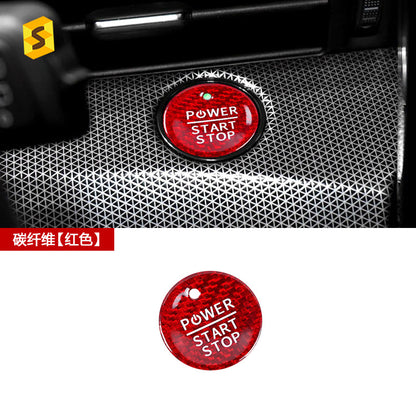Carbon Fiber Ignition Push-Start Button Trim for Ford Mustang Mach-E