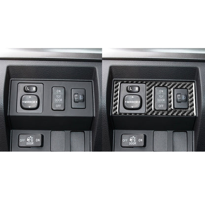 Prepreg Dry Carbon 3*3 3K Carbon Fiber Interior Mirror Control Switch Cover Trim for Toyota Tundra XK50 Facelift (2014-2021)