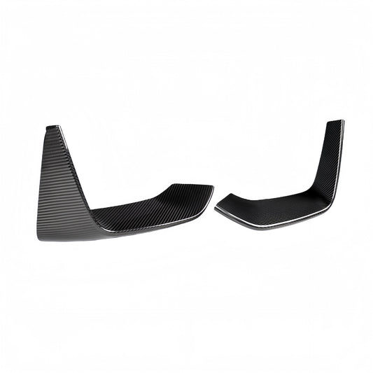 MP Style Dry Carbon Fiber Front Bumper Corner Trim Splitters (Stick-On) for BMW M3 F80 / M4 F82