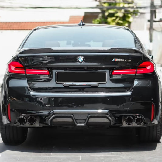 MP Style Dry Carbon Fiber Aero Kit for BMW M5 F90 Facelift – Front Lip / Rear Lip with LED (2021 - 2023)