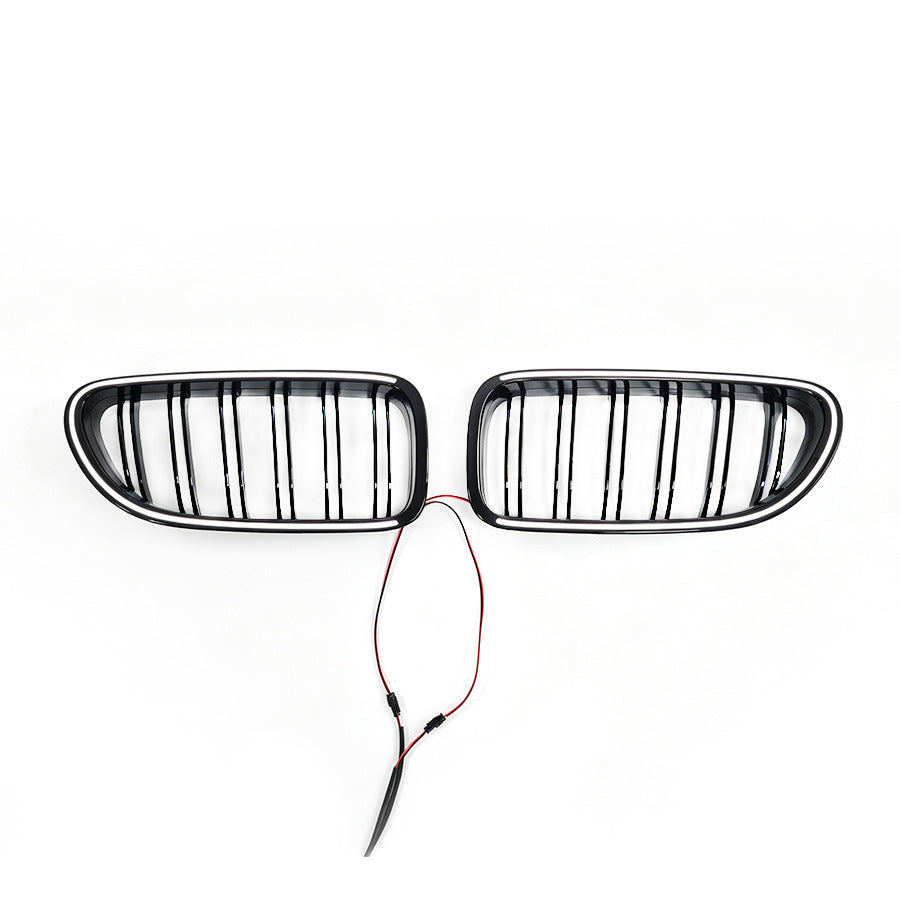Double-Slat Front Grille for BMW 6 Series F06 F12 (2011 - 2016), Glossy Black