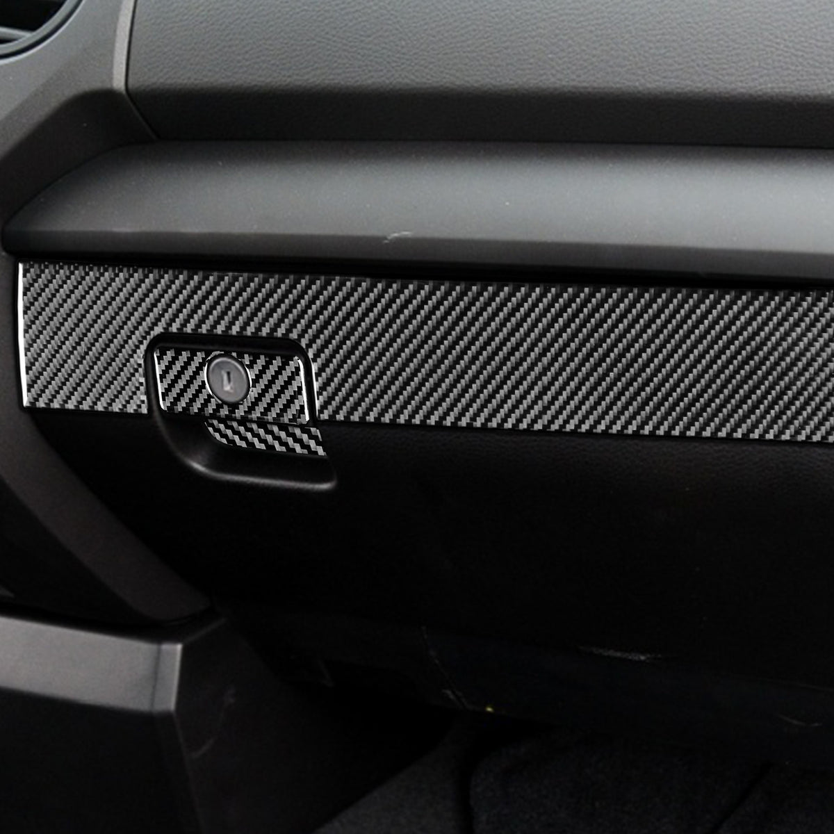 Prepreg Dry Carbon 3*3 3K Carbon Fiber Interior Passenger Side Glove Box Cover Trim for Toyota Tundra XK50 Facelift (2014-2021)