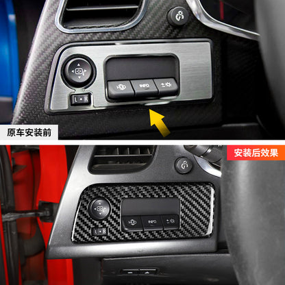 Real Carbon Fiber Headlight Adjuster Panel Trim for Corvette C7 (2014 - 2019)