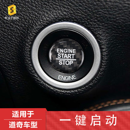 Carbon Fiber Push-Start Button Trim for Dodge Challenger SRT