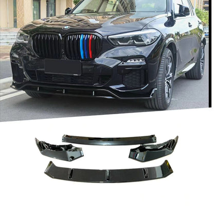 Blacked-Out 4-Section Front Lip Spoiler for BMW X5 G05 (2020 - 2023), Water Transfer