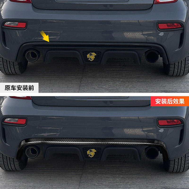 Real Carbon Fiber Rear Lip Spoiler Trim for Fiat