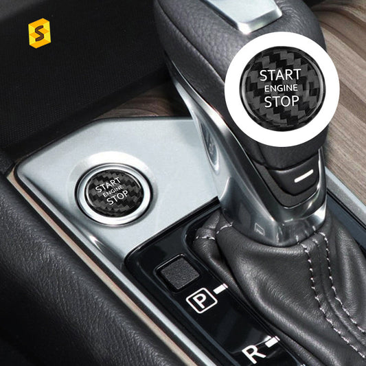 Carbon Fiber Ignition Push-Start Button for Nissan Sylphy (alternate view 3)