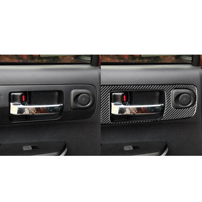 4PCS Prepreg Dry Carbon 3*3 3K Real Carbon Fiber Interior Door Handle Cover Trim for Toyota Tundra XK50 Facelift (2014-2021)