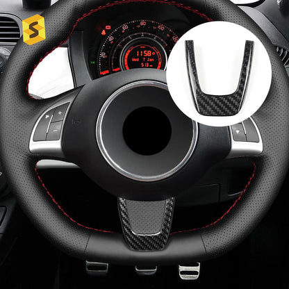Real Carbon Fiber Steering Wheel Lower Trim for Fiat 500