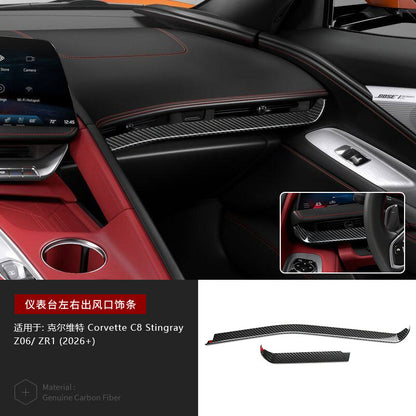 Real Carbon Fiber Decorative Trim for Corvette C8 Z06 / ZR1 (2026+)