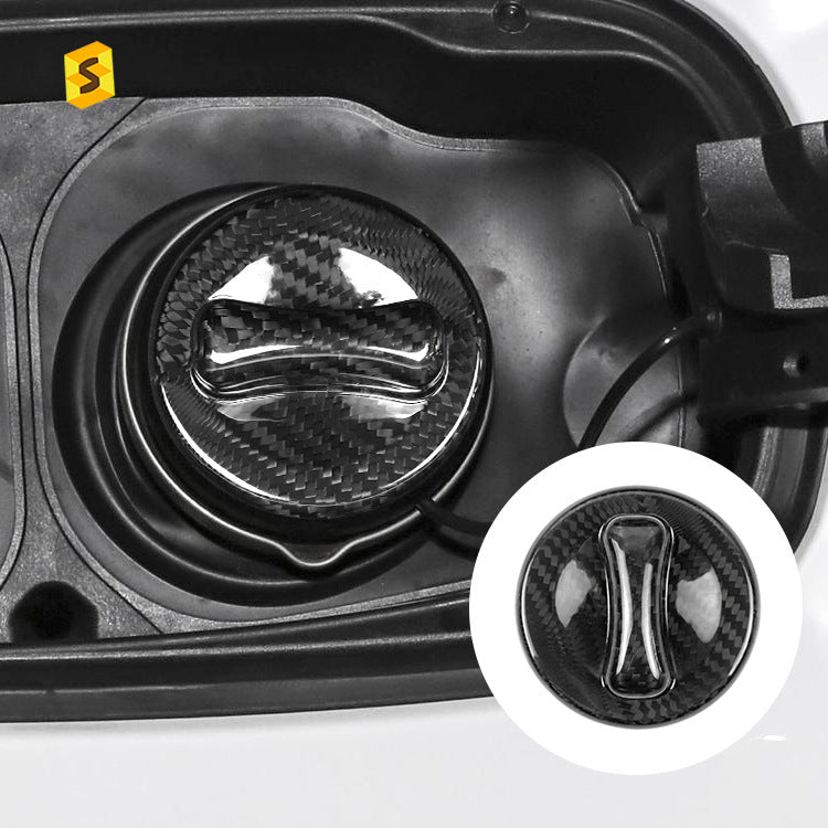 Real Carbon Fiber Inner Fuel Filler Cap Cover for Mercedes-Benz