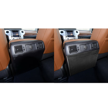 Prepreg Dry Carbon 3*3 3K Real Carbon Fiber Rear Seat Air Vent Anti-Kick Panel Trim for Toyota Tundra XK50 Facelift (2014-2021)