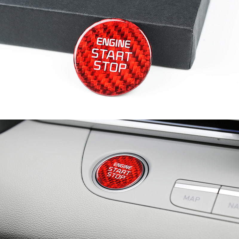 Real Carbon Fiber Push-Start Button Trim for Hyundai Elantra / Tucson