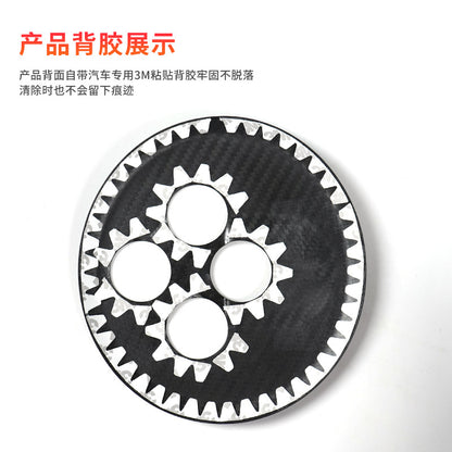 Real Carbon Fiber Electronic Gear Selector Panel Trim for Fiat