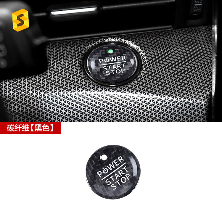 Carbon Fiber Ignition Push-Start Button Trim for Ford Mustang Mach-E