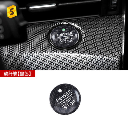 Carbon Fiber Ignition Push-Start Button Trim for Ford Mustang Mach-E