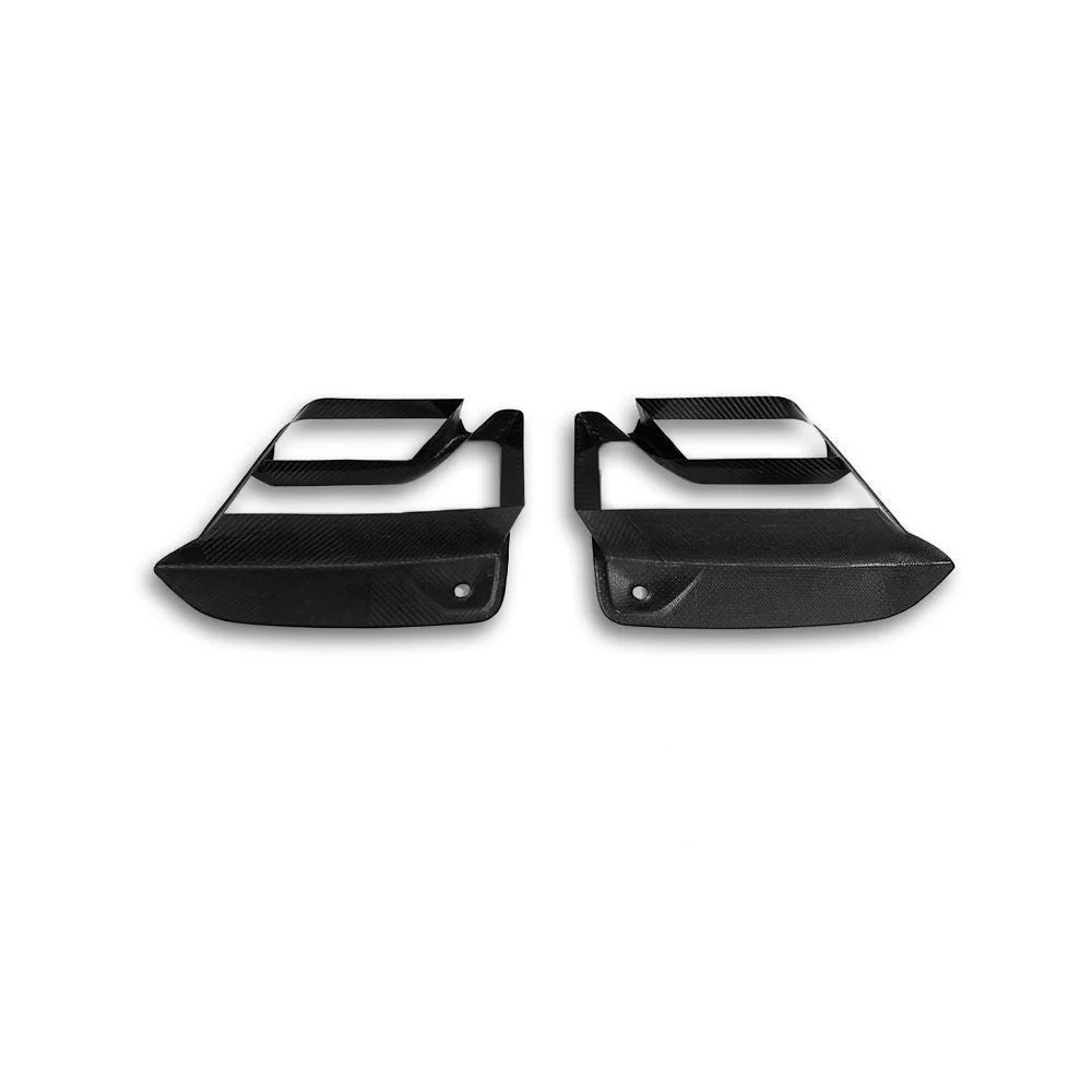 3×3 3K Twill Dry Carbon Fiber Front Bumper Vent Trimming Fog Light Frame Covers for BMW F90 LCI M5 2021-2023 | Stick-on