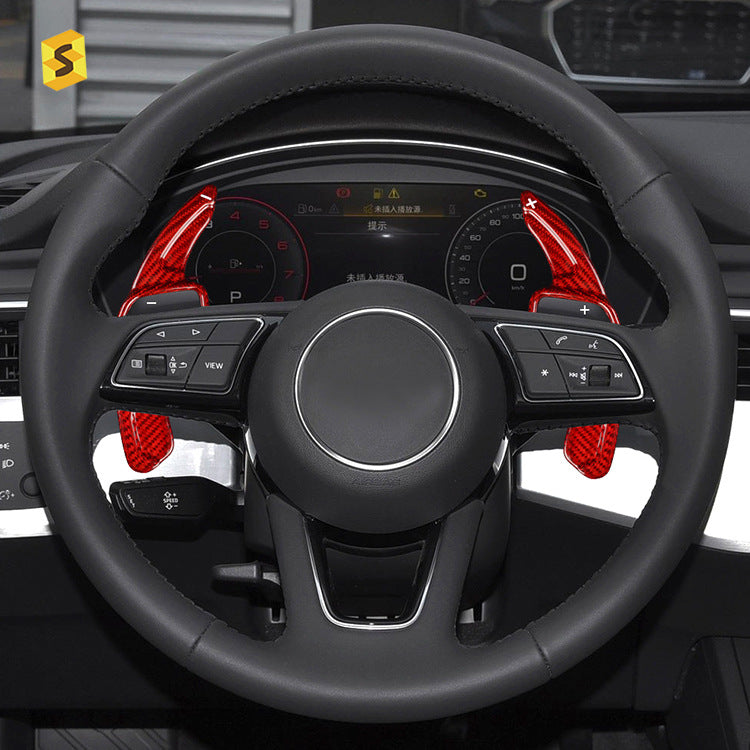 Carbon Fiber Steering Wheel Shift Paddle Cover for Audi A3 / A3L / A8 / S4