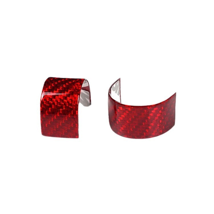 Real Carbon Fiber Steering Wheel Trim for Fiat 500 (2020 - 2023)