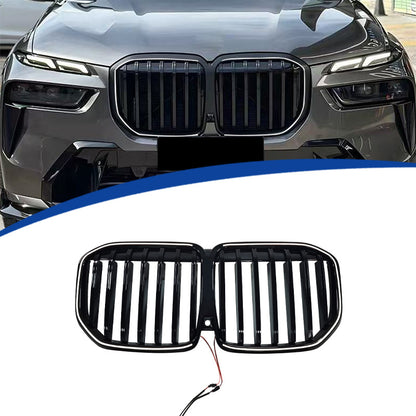 LED Illuminated Front Grille for BMW X7 G07 (2023 - 2026), Glossy Black