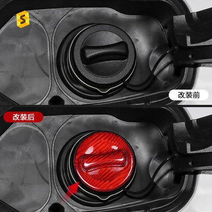 Real Carbon Fiber Inner Fuel Filler Cap Cover for Mercedes-Benz