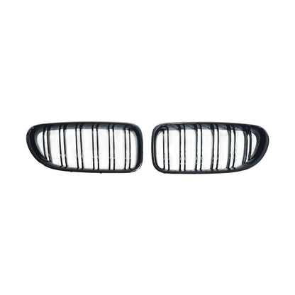 Double-Slat Front Grille for BMW 6 Series F06 F12 (2011 - 2016), Glossy Black