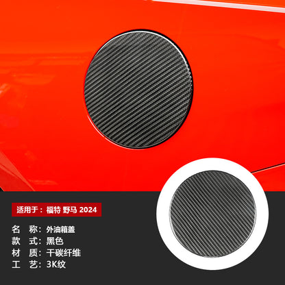 Real Carbon Fiber Fuel Door Cover for Ford / Ford Mustang (2024)