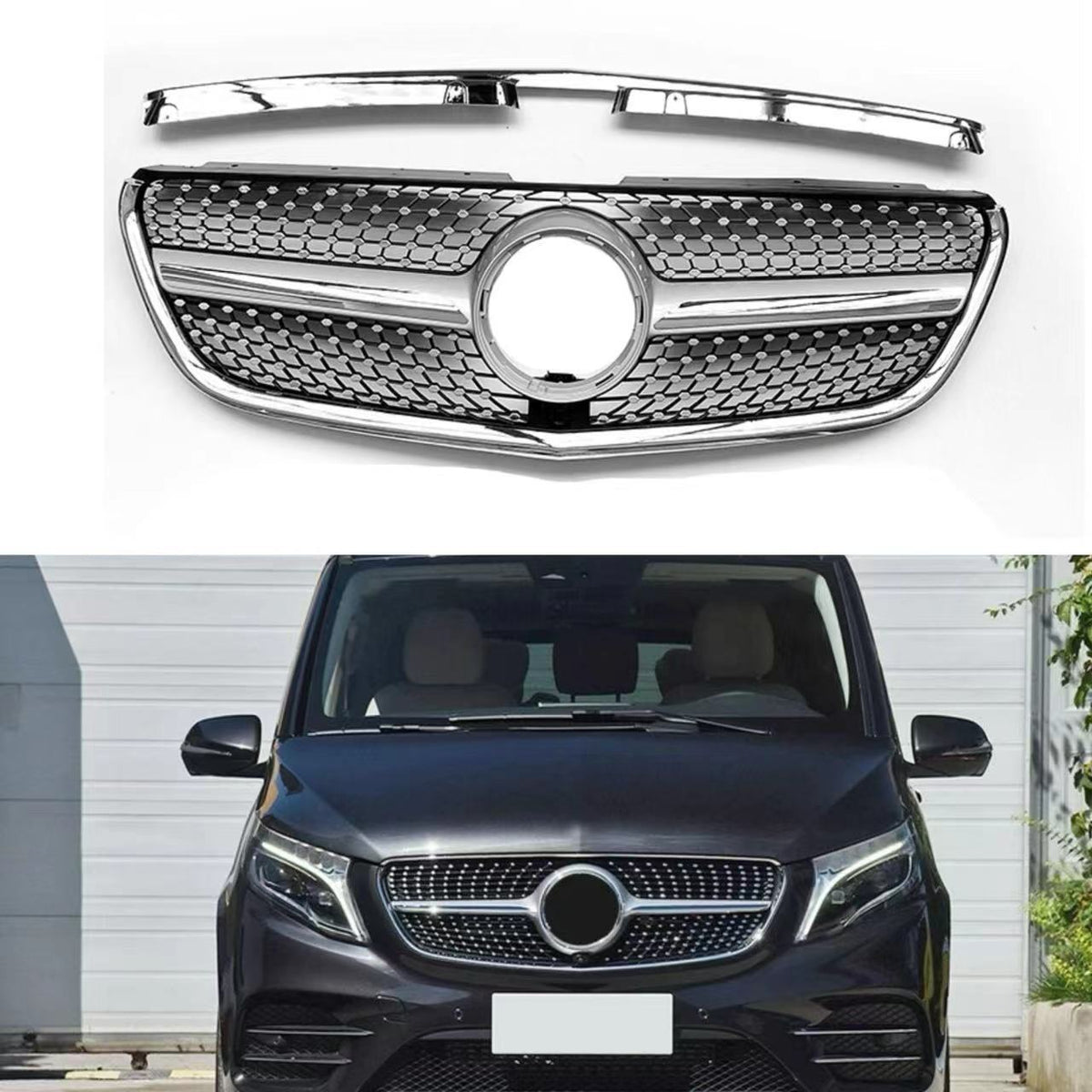 适用于2016-2020款威霆 VITO W447满天星款改装中网原车替换