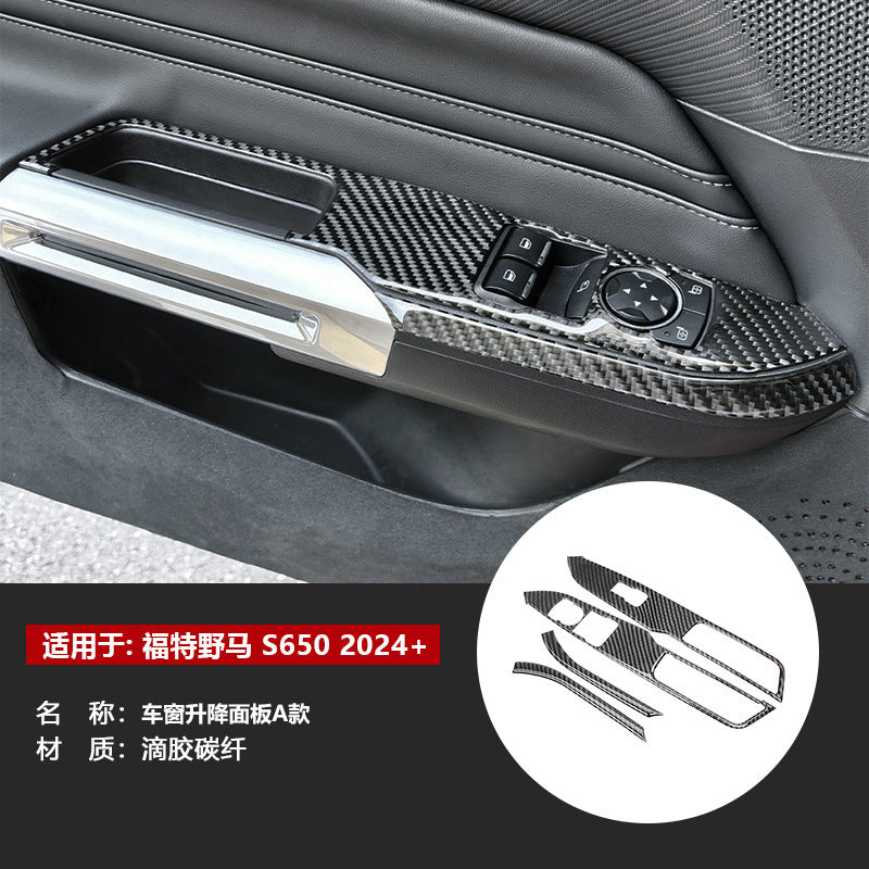 Epoxy Resin Carbon Fiber Decorative Trim Kit for Ford Mustang S650 (2024+)