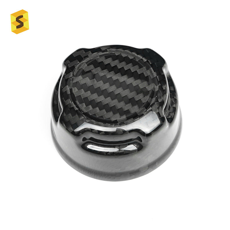 Real Carbon Fiber Coolant Cap Cover for Fiat 500 Abarth