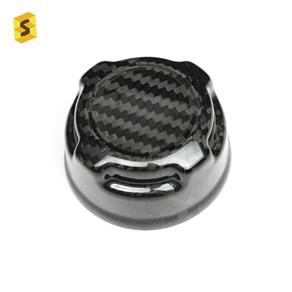 Real Carbon Fiber Coolant Cap Cover for Fiat 500 Abarth