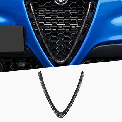 Carbon Fiber Front Grille V-Style Trim for Alfa Romeo Stelvio (2017 - 2021)