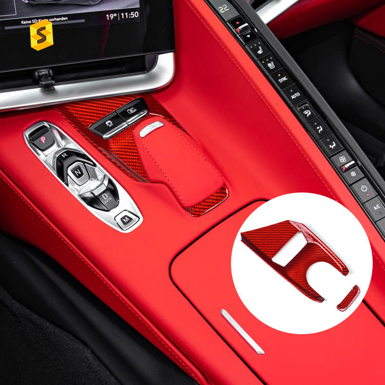 Real Carbon Fiber Multimedia Knob Panel Trim for Chevrolet Corvette / Corvette C8