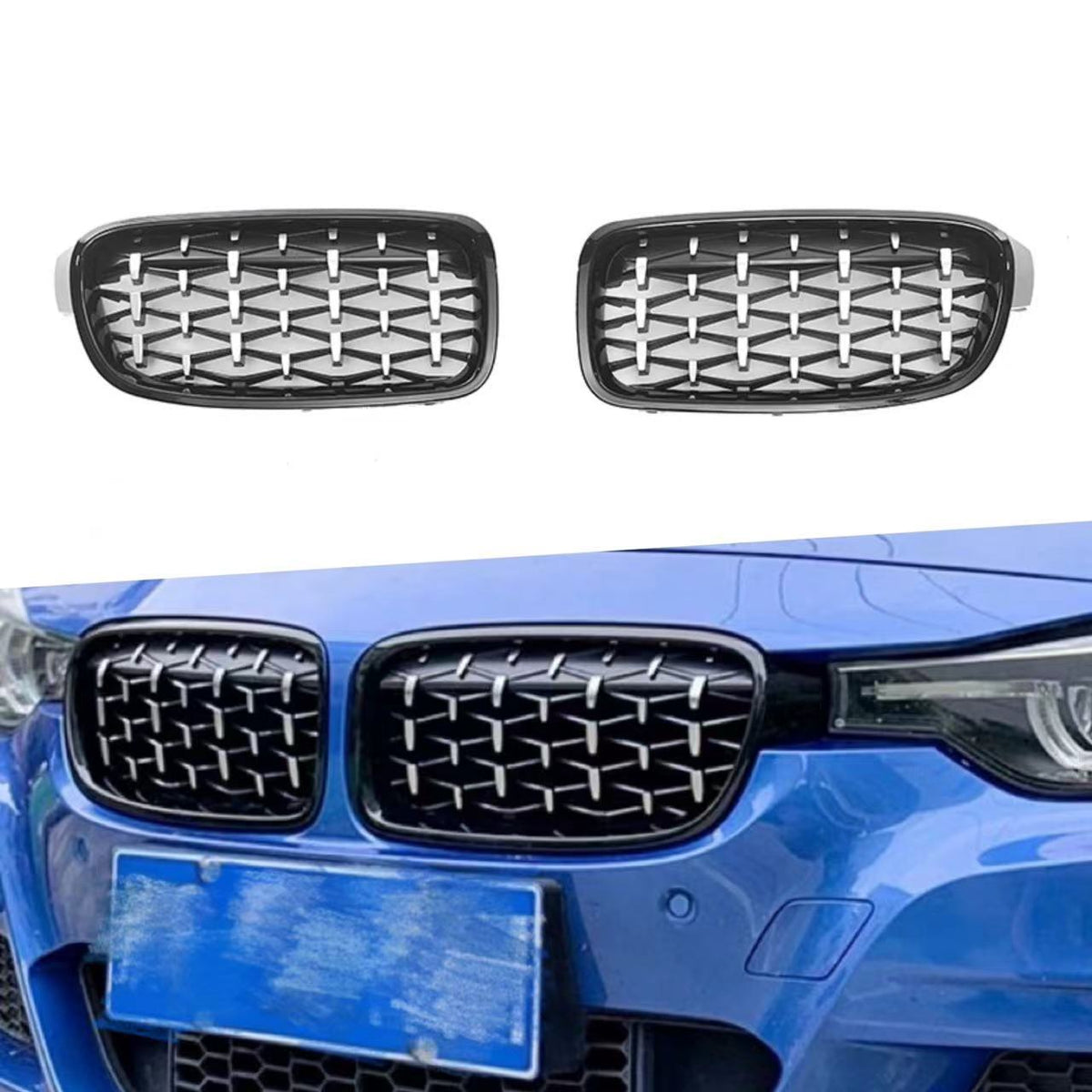 Meteor Front Grille for BMW 3 Series F30 (2013 - 2018), Meteor