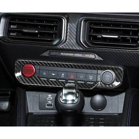 Real Carbon Fiber AC Knob & Button Inner Frame Trim for Ford (alternate view 3)