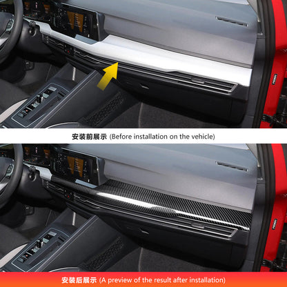 Real Carbon Fiber Instrument Cluster Trim for Volkswagen Golf 8 MK8 (2019 - 2024)