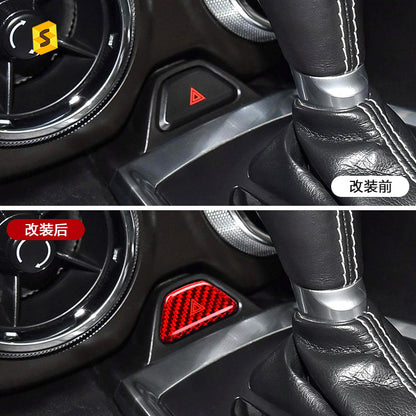 Carbon Fiber Hazard Warning Light Button Trim for Chevrolet Camaro / Chevrolet Camaro (2016+)