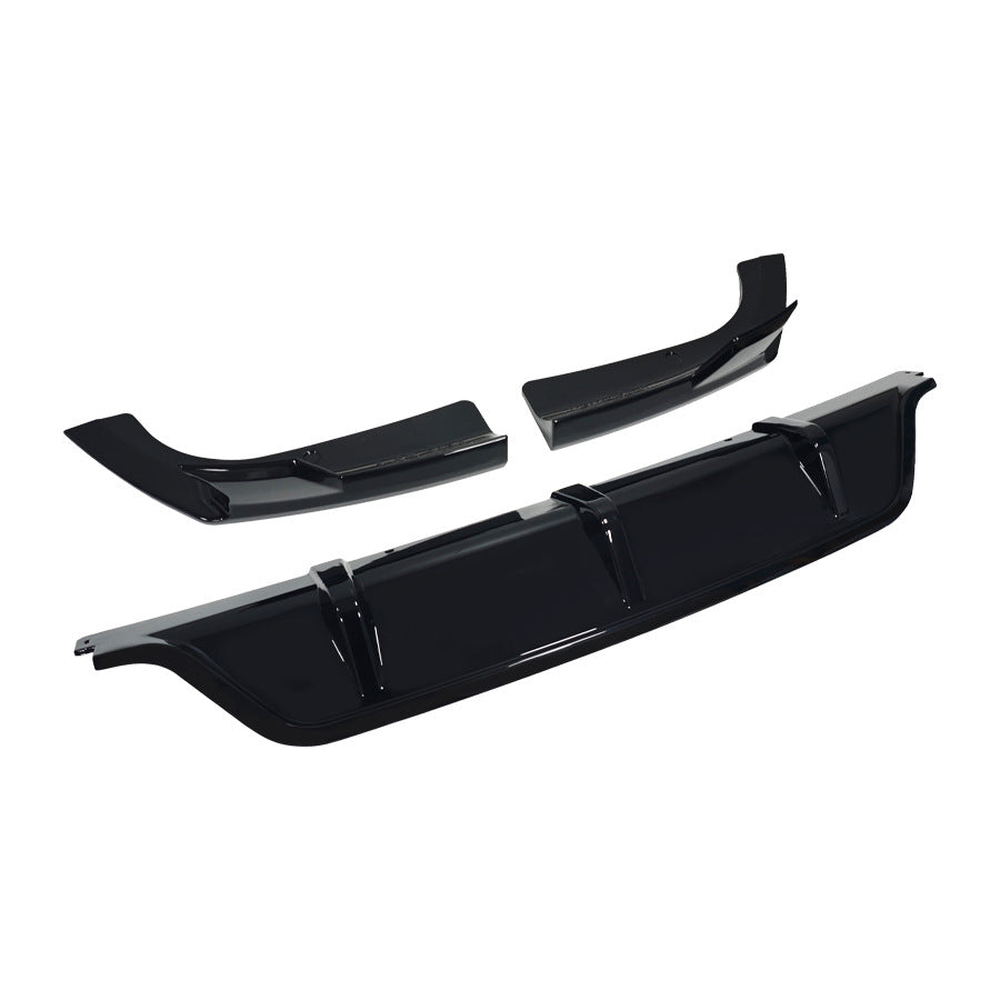 Blacked-Out 3-Section Rear Diffuser Lip for BMW X6 G06 (2020 - 2026), Glossy Black