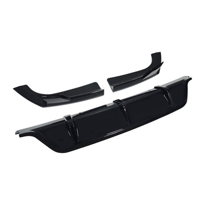 Blacked-Out 3-Section Rear Diffuser Lip for BMW X6 G06 (2020 - 2026), Glossy Black