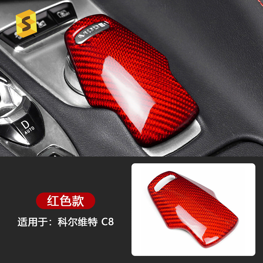 Real Carbon Fiber Gear Shift Knob Cover for Corvette C8 (2020 - 2023)