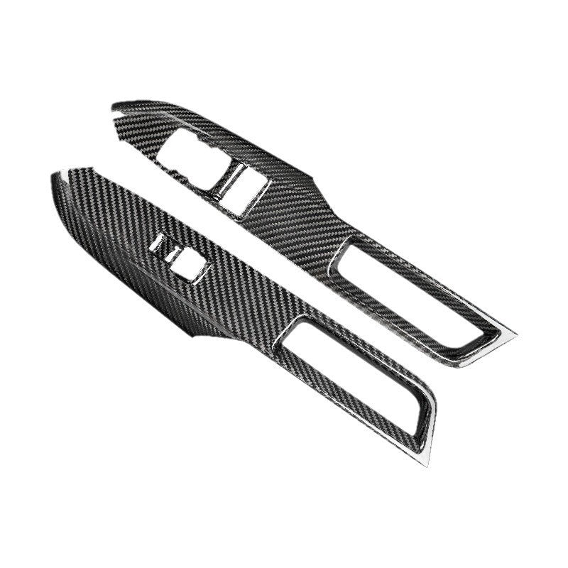 Carbon Fiber Window Switch Panel Trim for Ford Mustang (2024)