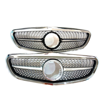 Diamond-Star Hood-Emblem Front Grille for Mercedes-Benz C-Class W205 (2015 - 2021)