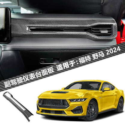 Real Carbon Fiber Dashboard Trim for Ford Mustang (2024)