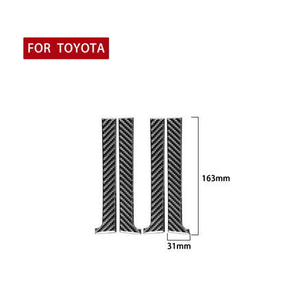 4PC Prepreg Dry Carbon 3*3 3K Real Carbon Fiber Interior Door Handle Overlay Trim for Toyota Tundra XK50 Facelift (2014-2021)
