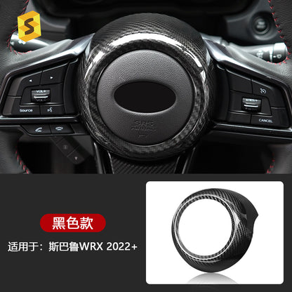 Real Carbon Fiber Steering Wheel Airbag Cover Trim for Subaru WRX (2022 - 2023)