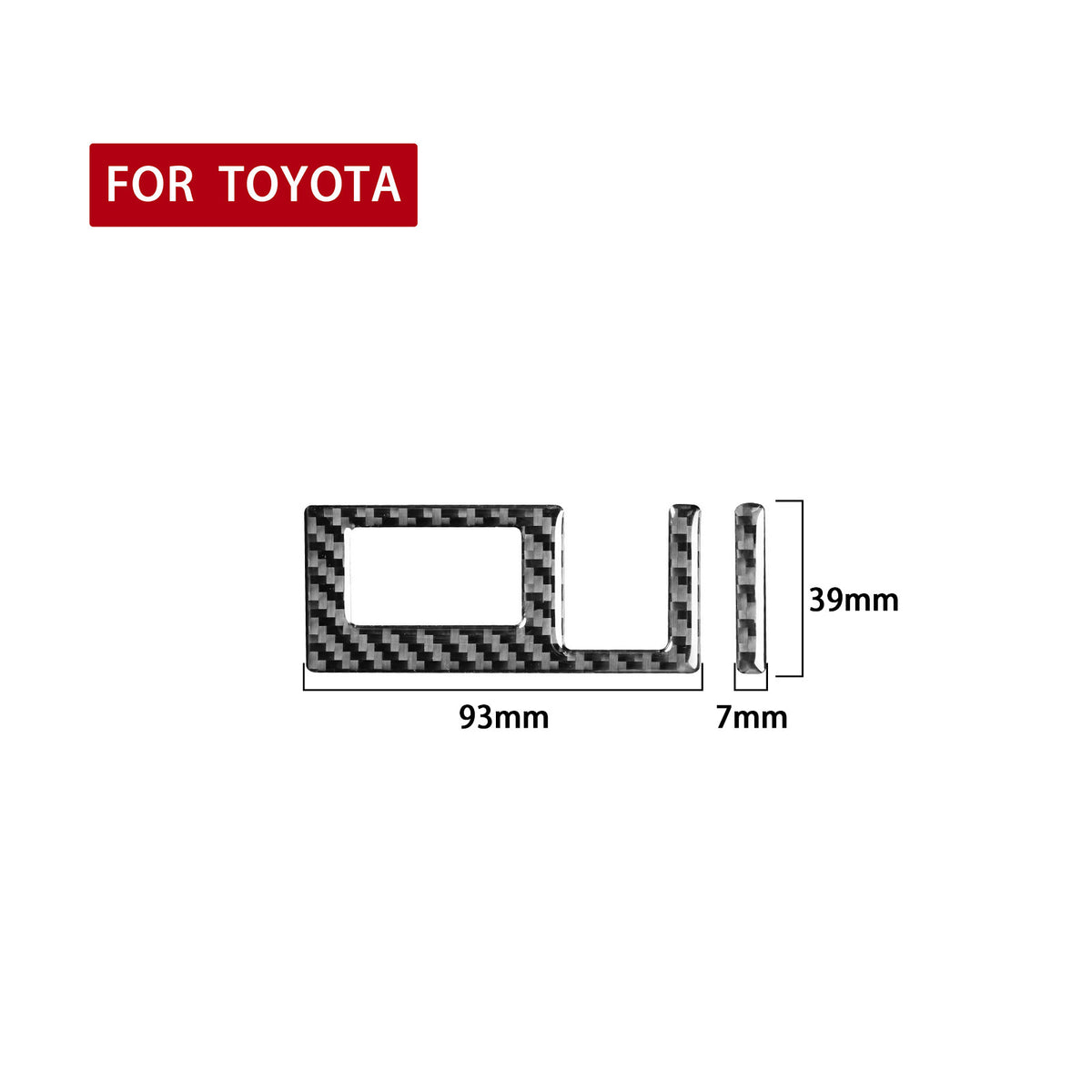 Prepreg Dry Carbon 3*3 3K Real Carbon Fiber Interior Headlight Switch Ring Trim for Toyota Tundra XK50 Facelift (2014-2021)