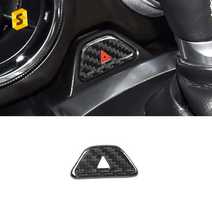 Carbon Fiber Hazard Warning Light Button Trim for Chevrolet Camaro / Chevrolet Camaro (2016+)