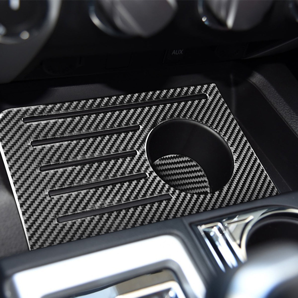 Prepreg Dry Carbon 3*3 3K Real Carbon Fiber Interior Center Console Storage Box Mat for Toyota Tundra XK50 Facelift (2014-2021)
